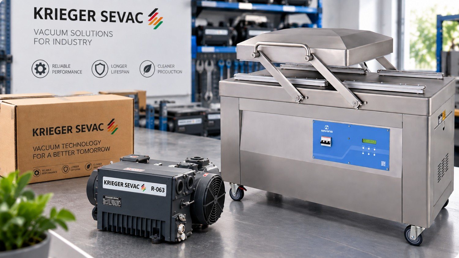 Double Chamber Vacuum Packaging Machine with Krieger Sevac Pumps