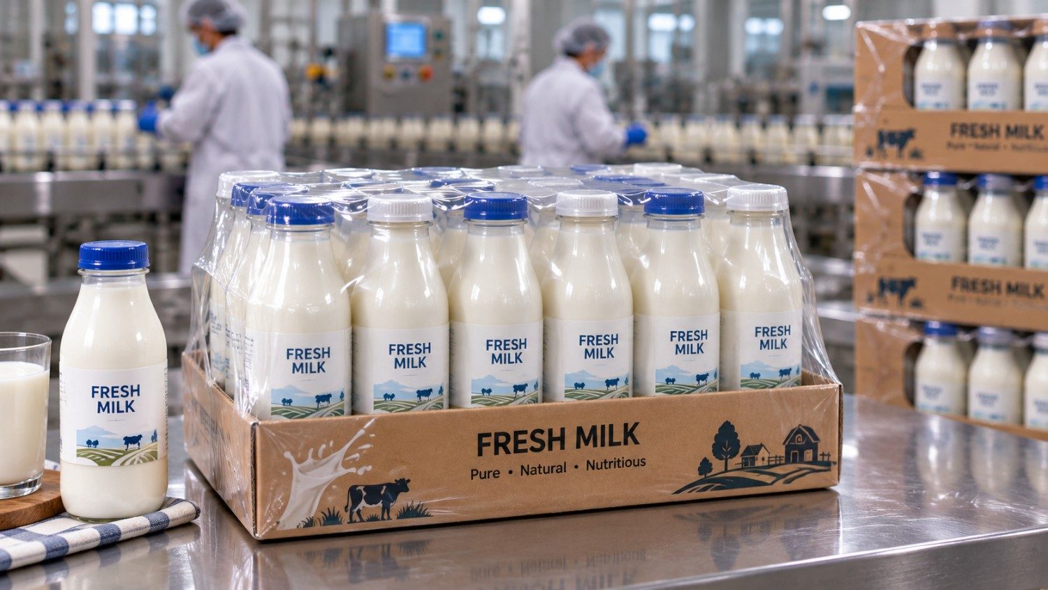 Milk bottles